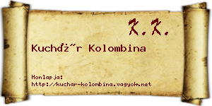 Kuchár Kolombina névjegykártya